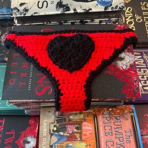 Handmade Crochet Heart Panties Bookmark Hardcover
